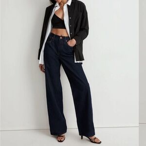Madewell Superwide-Leg Jeans Size 30 High Rise 90s Baggy Wide Leg Rigid Denim